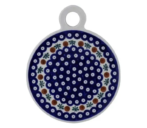 Bunzlauer Keramik Frühstücksbrett Ø19,0x24 cm - Vielseitiges Schneidebrett mit Griff - Frühstücksbrettchen aus hochwertiger Bunzlauer Keramik, hitzebeständig und spülmaschinenfest. Ideal zum Schneiden und Servieren, vereint Tradition mit Funktionalität.