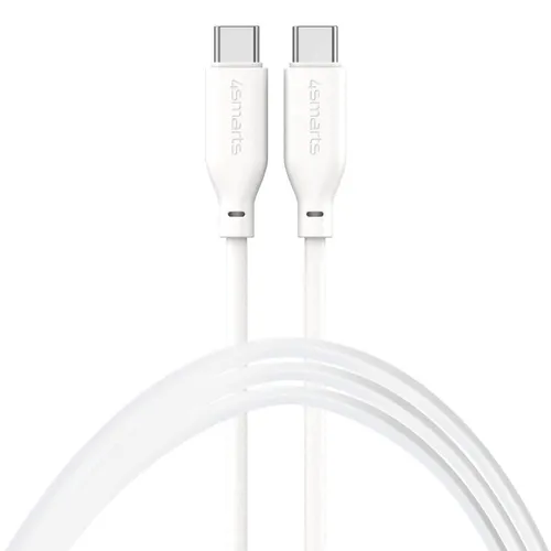 4smarts USB-C / USB-C Silikon-Kabel High Flex 60W 1,5m weiß