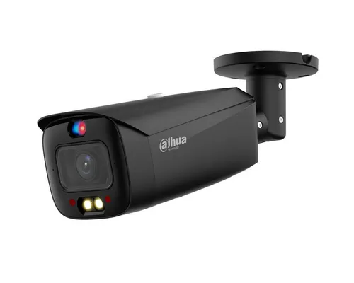 Dahua DH-IPC-HFW3849T1-ZAS-PV-Black 8 MP Überwachungskamera mit TiOC - 8 MP Überwachungskamera mit intelligenter Personen- und Fahrzeugerkennung, PoE-fähig, aktive Abschreckung durch Licht und Ton, ideal für Innen- und Außenbereiche.