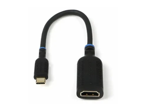 USB-C zu HDMI Adapter 0.2m Schwarz - USB-Kabel & Adapter, ermöglicht eine einfache Verbindung von USB-C Geräten zu HDMI Displays in kompaktem Design.
