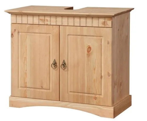 Waschbeckenunterschrank aus Kiefernholz – Badmöbel im Landhausstil