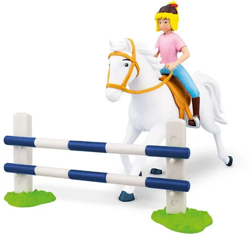 Bibi&Tina Turnier-Set Bibi & Sabrina Hindernis - Sonstige Spielzeugfiguren - Erlebe spannende Reitturniere mit exklusiven Figuren und tollem Zubehör wie Hindernis, Sattel und Trense!