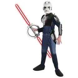 Hasbro Kostüm Star Wars Inquisitor - Kinderkostüm Halloween, Original lizenziertes Kostüm aus der Animationsserie “Star Wars Reb grau 128