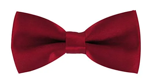 axy Kinderfliege, Jungen Fliege, bereits gebunden, Konfirmation verstellbar KFLI1 (Weinrot)