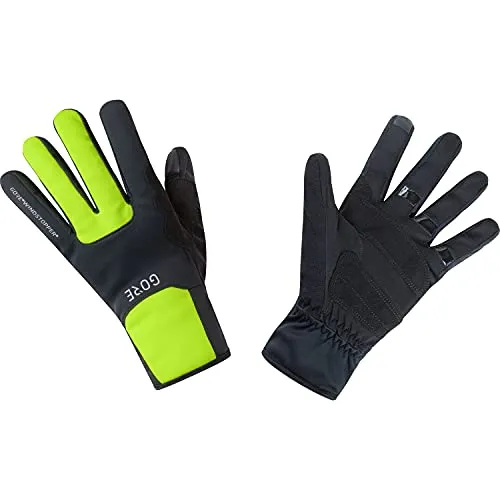 GOREWEAR M GORE® WINDSTOPPER® Thermo Handschuhe, Black/Neon Yellow, Größe 9 - Handschuhe für Damen und Herren mit GORE WINDSTOPPER Technologie: winddicht, wasserabweisend und atmungsaktiv. Ideal für kalte Wetterbedingungen mit hohem Komfort und Schweißaufnahme.