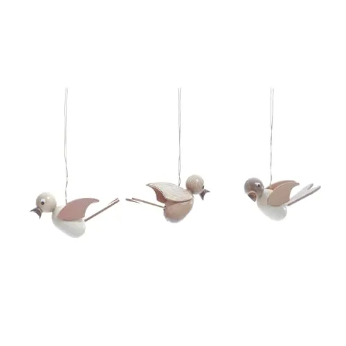 Rudolphs Schatzkiste Vögel Dekoration 3tlg - Weihnachtlicher Zierschmuck aus Seiffen, handgefertigte Holzvögel in bunten Farben, ideal für Frühling und Ostern, 5 cm groß – ein Stück Erzgebirge für Ihr Zuhause.