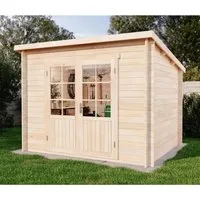 Alpholz Gartenhaus Maria-40 Natur 300 cm x 250 cm, imprägniert