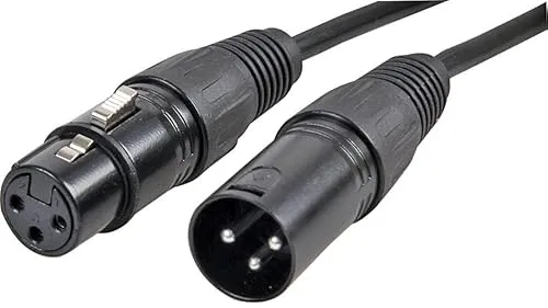 Pro Signal PSG3335-XLR-0.5M Mikrofonkabel, 3-polig, XLR-Stecker auf XLR-Buchse, 0,5 m, Schwarz