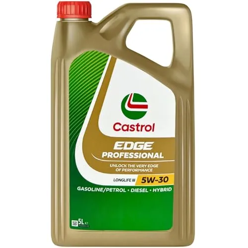 Castrol Edge Professional Longlife III 5W-30 Motoröl 5l Kanister - Hochleistungs-Motoröl für optimale Leistung und Schutz, geeignet für moderne Fahrzeuge mit Herstellervorgaben, ideal für lange Ölwechselintervalle.