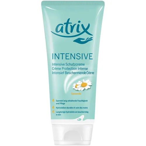 atrix® INTENSIVE Schutzcreme - Handcreme für intensive Pflege und Schutz, mit Kamille für zarte und geschmeidige Hände, dermatologisch getestet und frei von Farbstoffen.