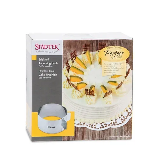 Städter 'Tortenring rund ø 15-30 cm / H 9 cm verstellbar'