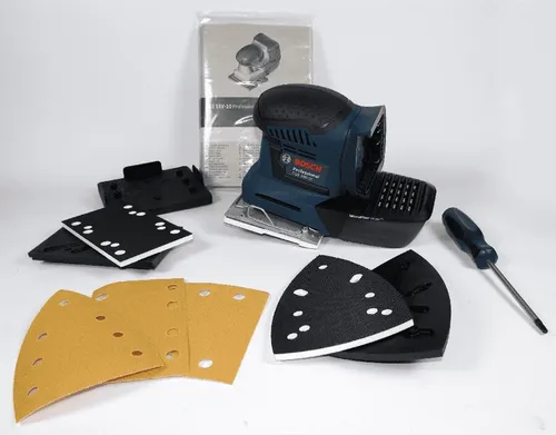 Bosch Akku Schwingschleifer GSS 18V-10 Solo - Schleifmaschinen, kabellos und leistungsstark für flexible Anwendungen im Innen- und Außenbereich.