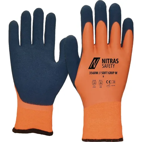 Nitras Winterhandschuh 3560W - 12 Paar (11) - Arbeitshandschuhe für kalte Temperaturen, mit optimaler Isolierung und rutschfester Handfläche für sicheren Grip.