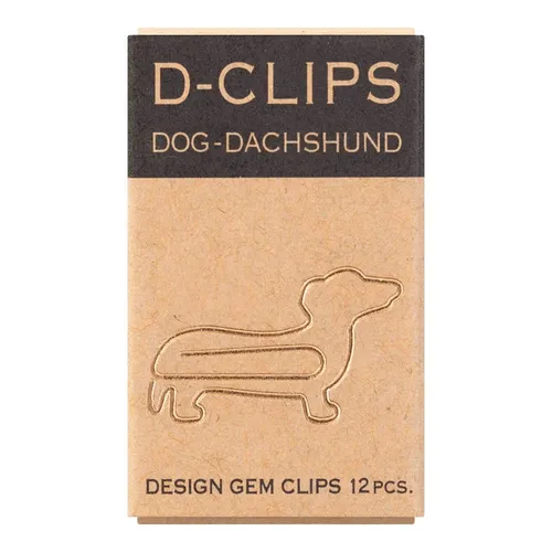 Midori Paper Clip, D-Clips Mini Box, Dachshund, 12 Pieces (43345006)