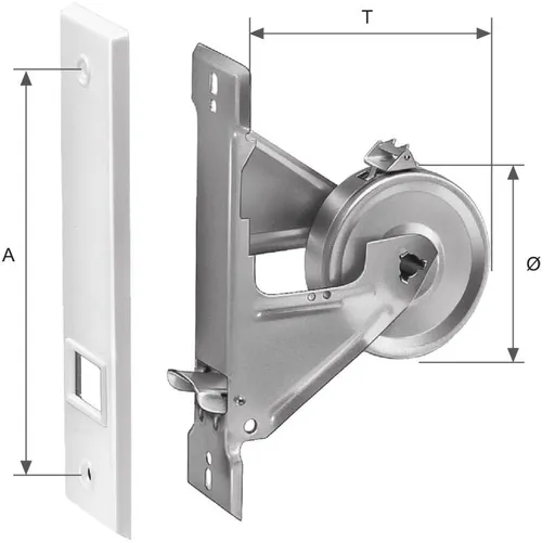 Gurtwickler 135 mm für 3-5m Gurt - Fenster Gurtwickler mit Abdeckkappe, ideal für eine Gurtlänge von 3 bis 5 m, sorgt für eine einfache und saubere Aufbewahrung von Rollläden.
