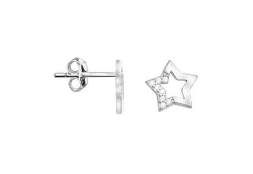 Sofia Milani Paar Ohrstecker Stern - Funkelnder 925 Silber Damen Schmuck - Ohrstecker mit funkelnden Zirkonia, die Eleganz und Stil vereinen. Perfekt für jeden Anlass und ein echter Blickfang.