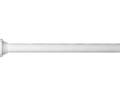Decor White Duschvorhangstange 75-125cm - Verstellbare Duschvorhangstange aus kratzfestem Aluminium für modernes Bad-Design. Ideal für Badewanne oder Dusche, einfache Schraubmontage und in eleganter Weiß-Optik.