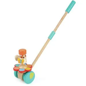 Hape Motorikspielzeug Tanzende Schmetterlinge, Nachziehspielzeug aus Holz, ab 1 Jahr