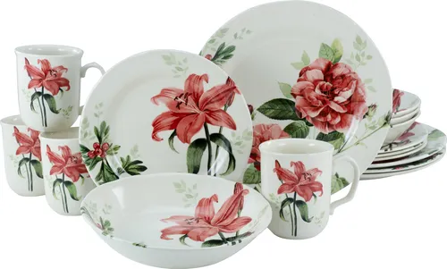 Creatable Kombiservice 16-teilig, Mehrfarbig - Kombiservice aus Keramik, 16-teiliges Set mit 340 ml Fassungsvermögen, ideal für stilvolle Mahlzeiten und besondere Anlässe.