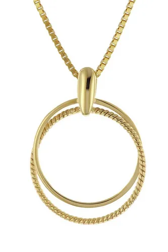 trendor Kette mit Anhänger Anhänger für Gold 333/8K an vergoldeter Silberkette