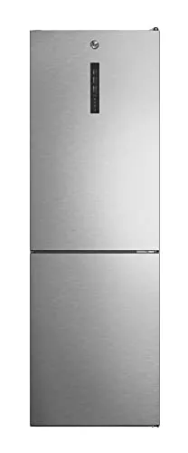 Hoover HOCE7618DX 2D Kühl-Gefrier-Kombination/Freistehend/Total No Frost/WiFi Connected & Smart hOn–App/Externes elektronisches Display/Inox Look