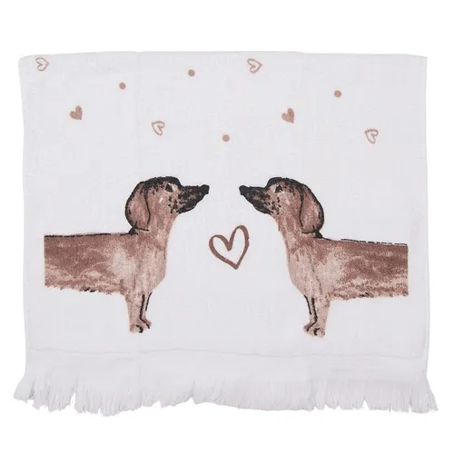 Gästehandtuch, Gästetuch, Handtuch DACHSHUND LOVE 40x60 by Clayre & Eef CTKCS