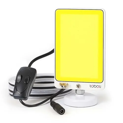 Wiltec Campinglampe V1 LED Strahler 20W 1961 Lumen mit Magnethalterung Anschluss an 12V-Stromquelle für Camping, Outdoor-Aktivitäten, Baustellen und Notfallsituationen Arbeitsleuchte