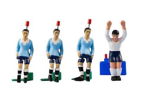 TIPP-KICK Spieler WM Classics Weltmeister Uruguay 1930 Tischfußball-Set | Handbemalte Fußball-Figuren inkl. Torwart, passend für Fußball-Spiel & spannende Matches, Geschenkidee für Fans
