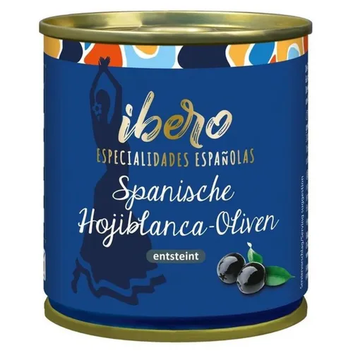 GOURVITA DE ibero Geschwärzte Hojiblanca Oliven entsteint, 200g 12105