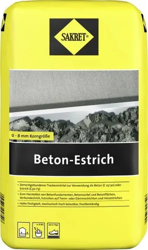 Produktbild SAKRET Beton-Estrich 25 kg Sack grau