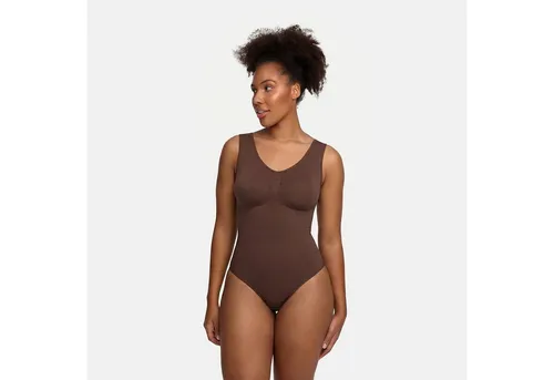 creamy fabrics Damen Figurformender Shapewear Bodysuit mit Slip – Starke Kompression für eine elegante Silhouette - Erlebe den perfekten Sitz mit unserem nahtlosen Tank Bodysuit. Starke Kompression formt Bauch und Taille, während breite Träger für Komfort sorgen. Unsichtbar unter Kleidung – ideal für jeden Anlass!