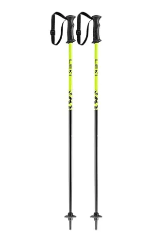 LEKI Kinder Rider Skistöcke, Black-Neonyellow-White, 80CM in schwarz von LEKI