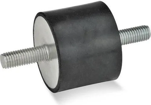 Gummipuffer GN 351 d1 30 mm, d2 M 8 h 30 mm mit 2 Schrauben l 20 mm