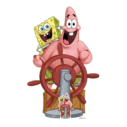 Star Cutouts SC4689 Spongebob und Patrick Pappaufsteller Höhe 133 cm, offizielles Merchandise-Produkt, Party, Geburtstag, Raumdekoration