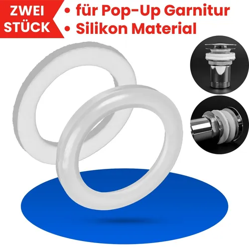 Ersatzdichtungen Pop-Up Ablaufgarnitur O-Dichtringe Ventil Push Up Seal Set