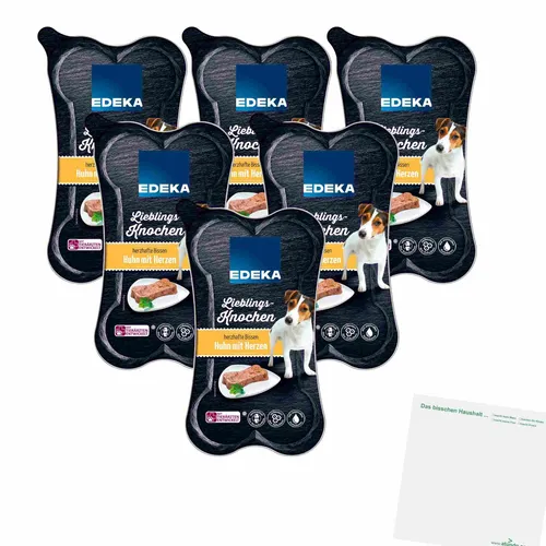 Edeka Lieblingsknochen herzhafte Bissen Huhn mit Herzen 6er Pack 6x175g Packung