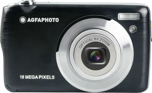 AGFAPHOTO DC-8200 schwarz - Digitale Kompaktkamera mit 18MP CMOS-Sensor, 8-fachem Zoom und 16 GB SD-Karte für atemberaubende Fotos und Full HD Videos