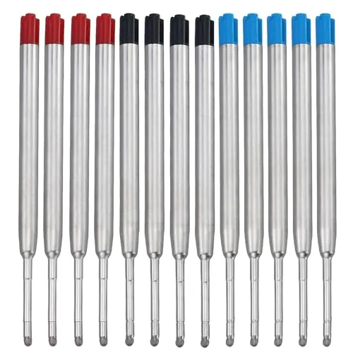 Stück Kugelschreiberminen Großraumminen,1,0mm Strichstärke M Kompatible Set Minen, Kugelschreiber Ersatzminen für das G2-Format. 13