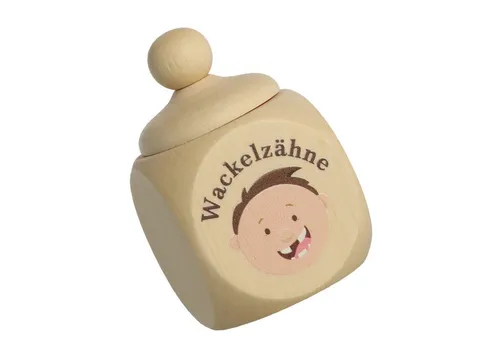Spruchreif® Zahndose Milchzahndose aus Holz mit Schraubdeckel · Zahndose zur Aufbewahrung (1 St)