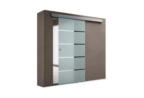 doporro Glasschiebetür komplettset Zimmertür glas Innentür H:205/215cm ESG 8mm Amalfi11