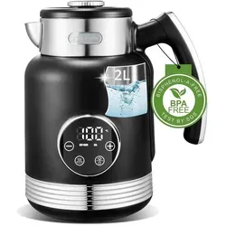 Taylor Swoden Wasserkocher Temperatureinstellung, 2200 W, 1,7 L/2L, Warmhaltefunktion, Edelstahl 1.7 l 2200,00 W 5 Temperaturstufen, Digitale LED