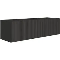 Selsey VELDIO TV-Hängeboard mit Riffel-Optik, 100 cm - Modernes TV-Hängeboard in schwebendem Design, ideal für kleine Räume. Mit 2 Fächern und Push-to-Open-Funktion für eine stilvolle und praktische Nutzung.