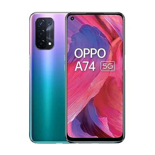 OPPO a74 6GB 128GB 5G Violett - Simlockfreies Handy mit 6,43 Zoll AMOLED-Display, 48 MP Triple-Kamera und 5000 mAh Akku für lange Laufzeit und brillante Fotos.