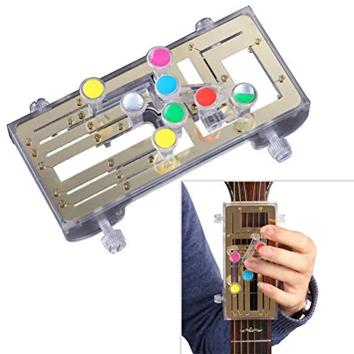 StyleBest Chord Buddy Gitarren-Lernsystem, einfach die Tasten drücken und Gitarren-Tools Spielen, Gitarren-Lernsystem Chromatischer Tuner zum Aufstecken mit 6 Universal-Akkorden