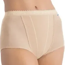 Sloggi Control Maxis Beige Baumwolle 38 Damen - Funktionsunterwäsche mit figurformendem Effekt und hohem Bund für maximalen Komfort. Aus 94 % Baumwolle und 6 % Elasthan für optimale Bewegungsfreiheit und Atmungsaktivität.