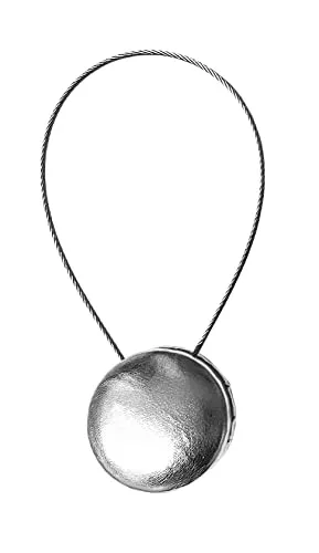 Gardinenbox Raffhalter Magnetisch 30 cm Ø 40mm Silber Vorhang Vorhanghalter Dekoration Klemmhalter Magnetraffhalter Universal, 2021193