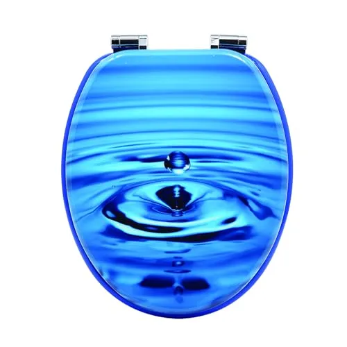 Sanicomfort WC Sitz Drop mit Absenkautomatik - WC-Sitz aus robustem MDF mit Soft-Close-Funktion für geräuschloses Schließen. Ideal für Familien und einfache Montage auf allen gängigen Toilettenschüsseln.