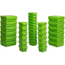 Betzold Aufbewahrungsboxen-Set, 36-tlg. in Grün - Praktische Ordnungslösung - Dieses praktische 36-teilige Set an Aufbewahrungsboxen in verschiedenen Größen ermöglicht eine einfache und schnelle Organisation. Ideal für Kleinteile und Büromaterial – robust und mit sicherem Klickverschluss.