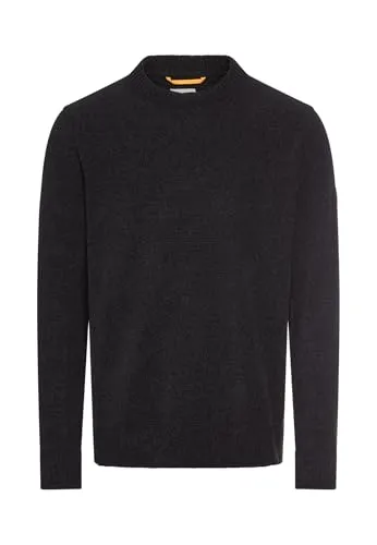 camel active Rundhalspullover schwarz 6XL - Herren-Pullover aus 100% Polyester in uni schwarz, ideal für komfortable Freizeitlooks und mit gerader Passform für optimale Bewegungsfreiheit.