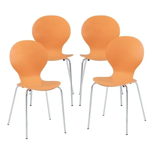 Küchen- und Esszimmerstühle Orange von en.casa